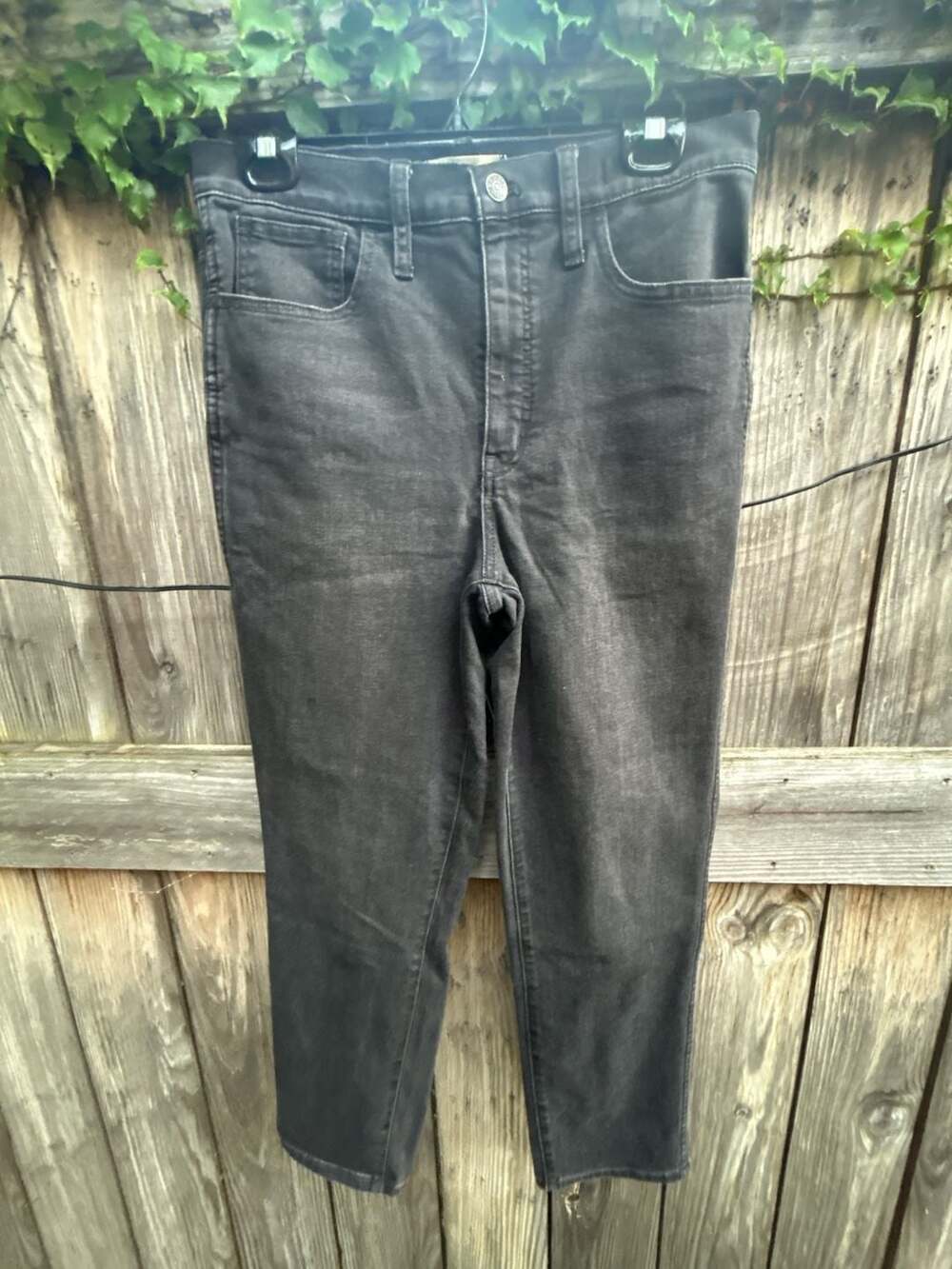 Madewell Roadtripper Stovepipe Black Jeans Size 30